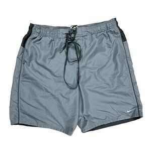 Mens Y2K Nike Black Tag Micro Swoosh Grey Summer Shorts Size L